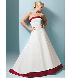 Last chance! Alfred Angelo wedding gown w/burgundy